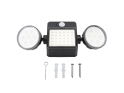 Lâmpada Solar com 3 Cabeças Ip65 e Sensor de Movimento para Jardim | S/MARCA