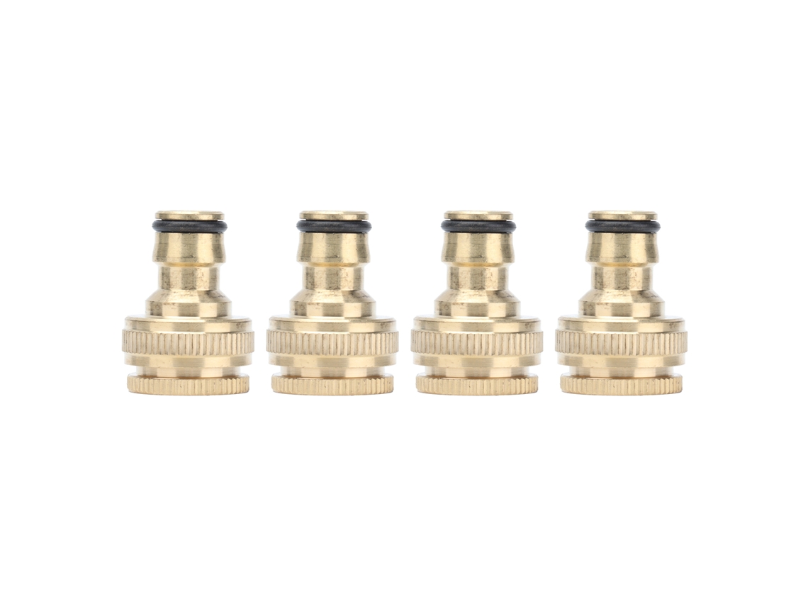Conector De Torneira (feito De Cobre Maciço, Com Roscas Internas De 4 Pontos E 6 Pontos)