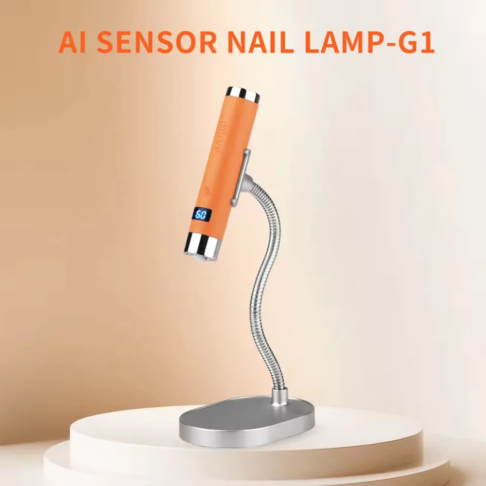 (laranja) Lâmpada Portátil Recarregável Para Unhas De Gel