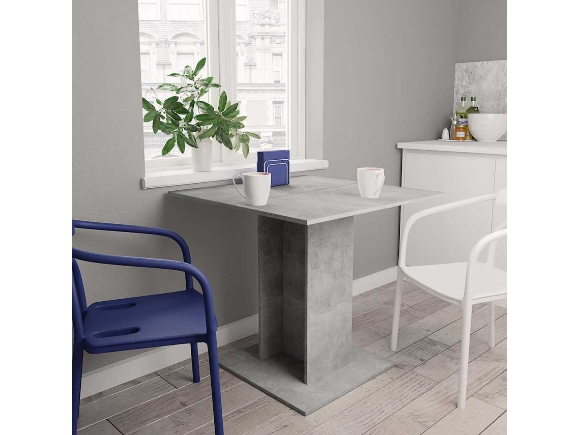 Vidaxl Mesa De Jantar Derivados De Madeira Cinzento Cimento