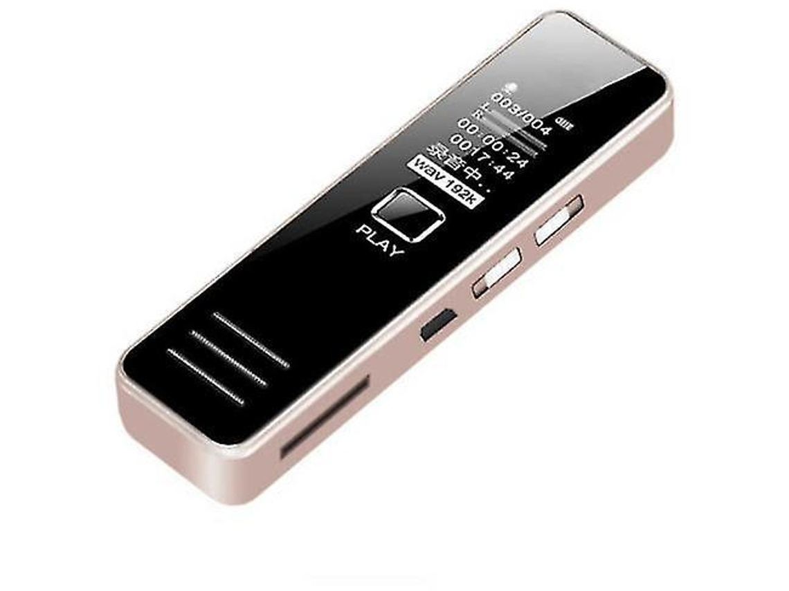 Lurelia Gravador De Voz Digital Com Redução De Ruído, Reprodução Mp3 Para Aulas, Palestras, Entrevistas - Rosa Ouro