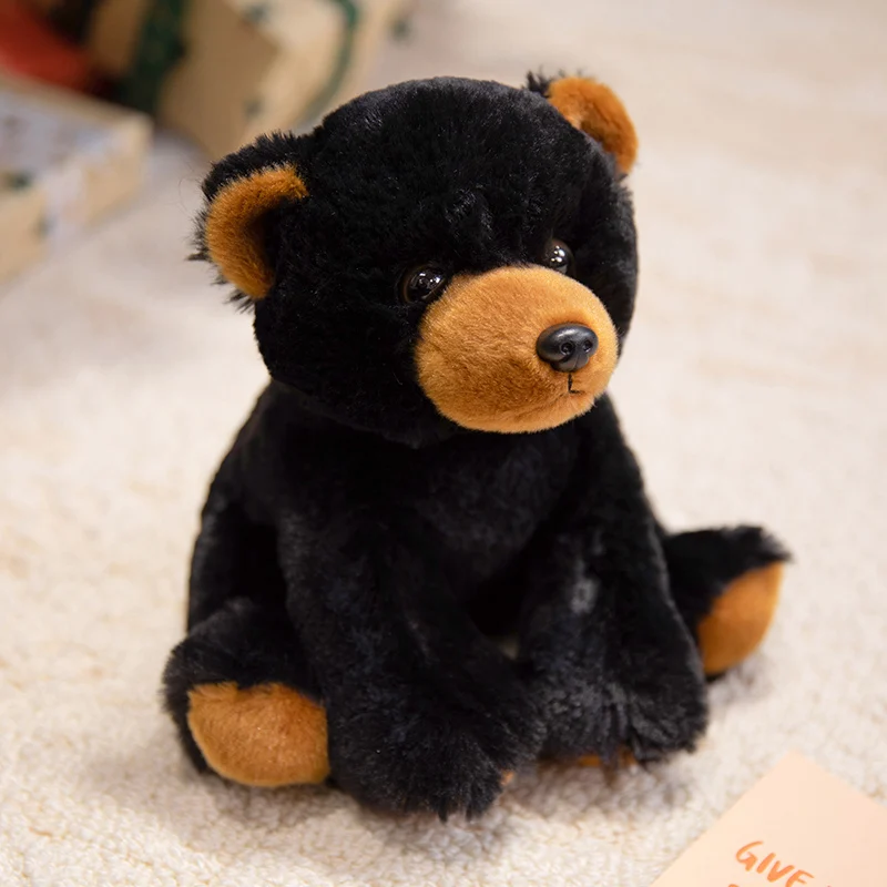 (urso Com Aproximadamente 23 Cm) Brinquedo De Pelúcia Realista De Animal Da Selva Com 23 Cm, Simulando Um Brinquedo Da Floresta.