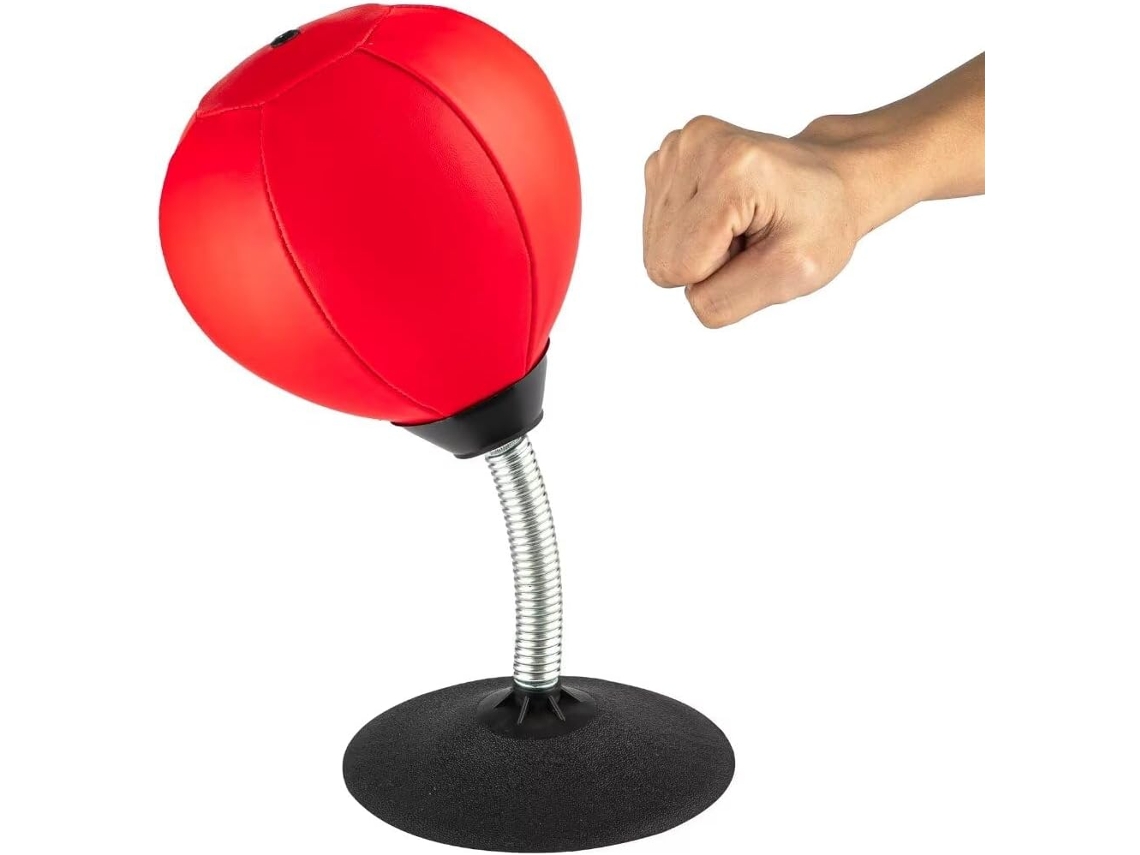 Bola De Boxe De Mesa Stressball Pu Vermelho Dureforward