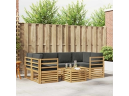 Vidaxl Conjunto De Sofás Para Exterior 7 Unid. Branco E Antracite