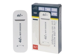Modem Usb 4g Lte Roteador Sem Fio Móvel Ponto De Acesso Wi Fi Cartão Sim S Branco Brilvibera