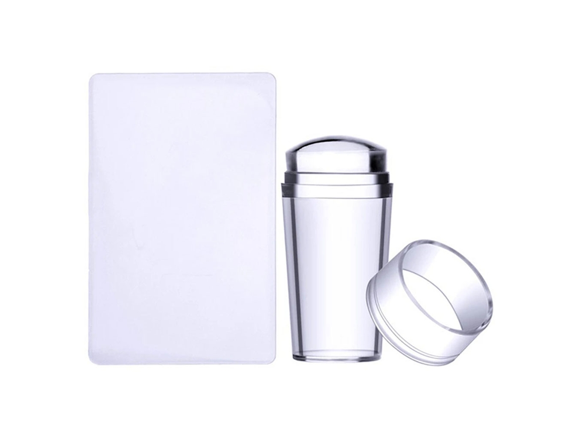2026altiro-set De Estampación De Uñas De Silicona Transparente Con Tapa Y Rasqueta Herramienta De Manicura