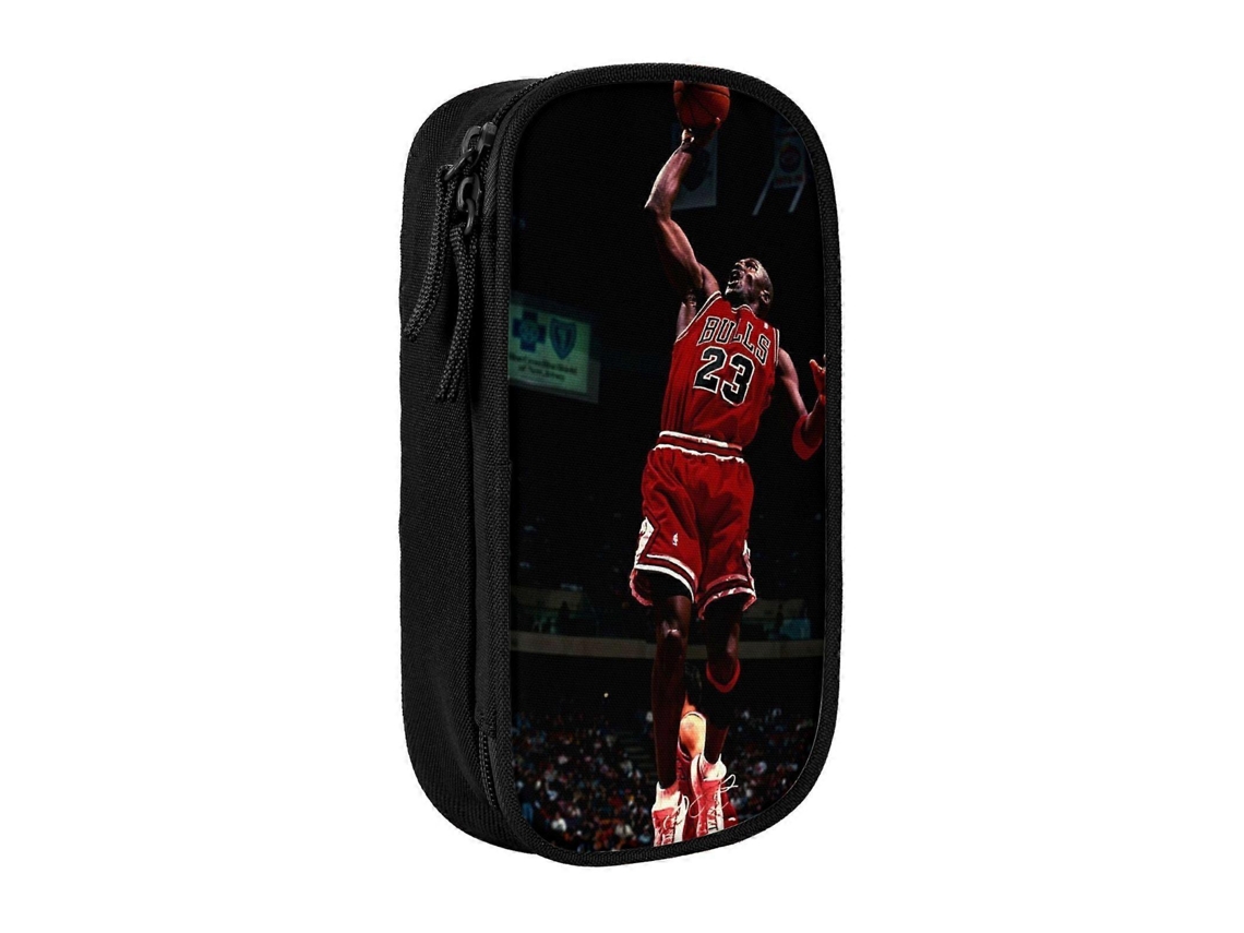 Estojo Michael Jordan para escritório e escola. Estojo Miraflow Oxford Cloth P41 com zíper, 5 compartimentos para canetas e 43 bolsos.