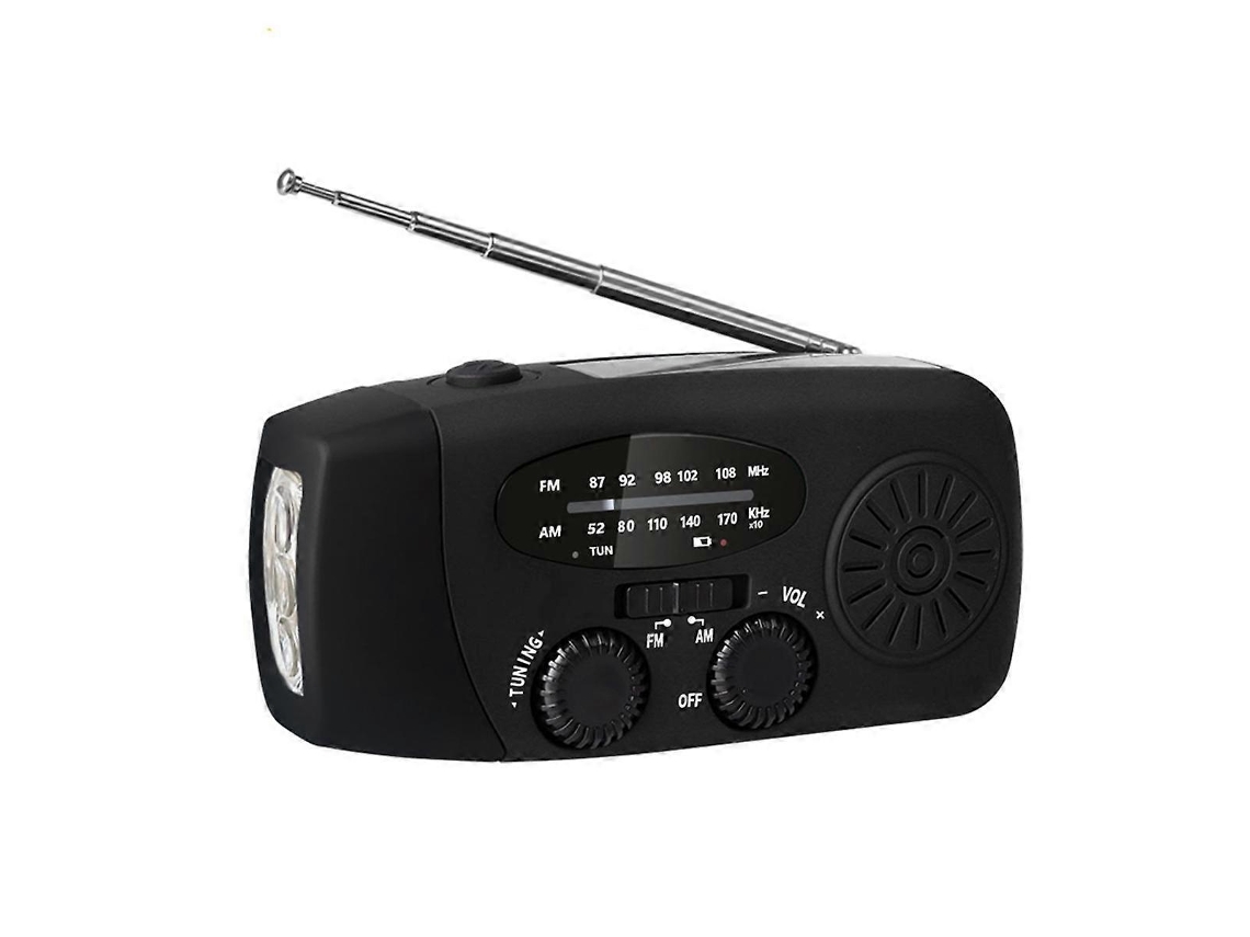 Rádio Meteorológico De Emergência Am/fm Com Manivela, Rádio Meteorológico Solar Portátil Com Carregador Solar Olysi Shop