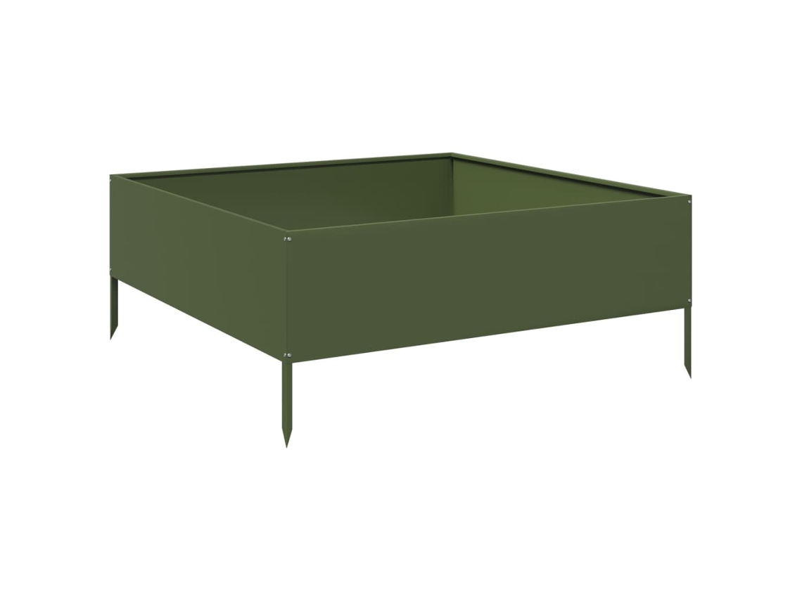 Garden Raised Bed, Garden Raised Beds Vidaxl Verde Aço (100 X 100 X 41 Cm)