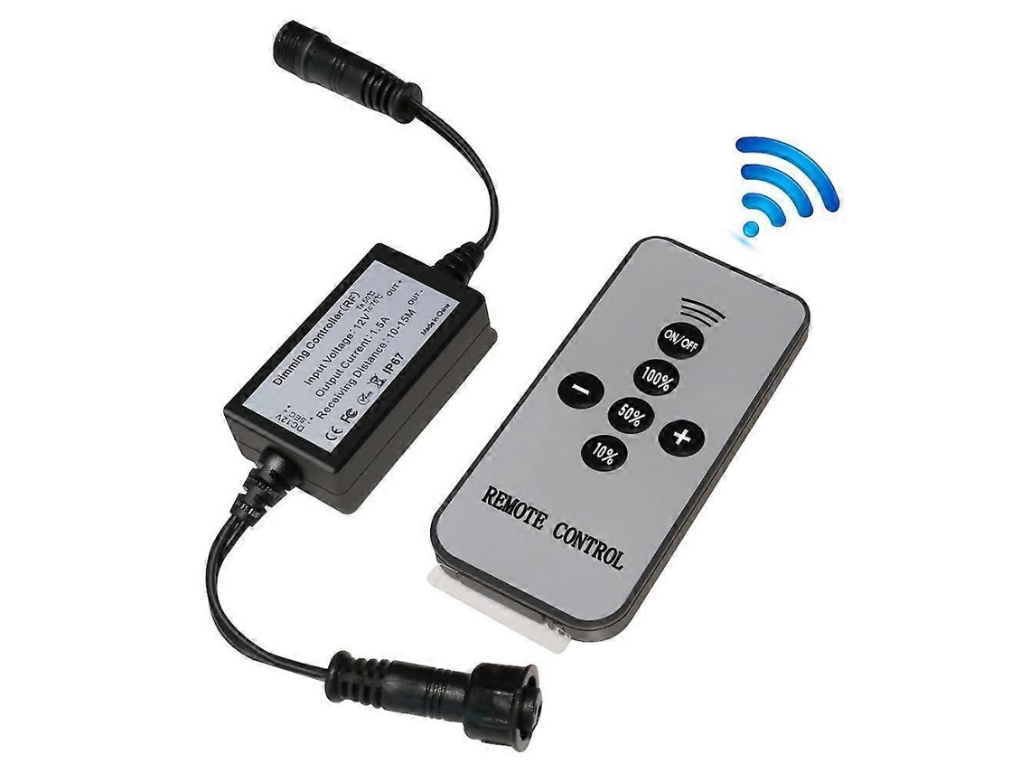 Controle Remoto Rf Semi Fio Dc5-24v 15w Com Dimmer Monocromático Para Luminária Led À Prova D'água Degrau Subterrânea.