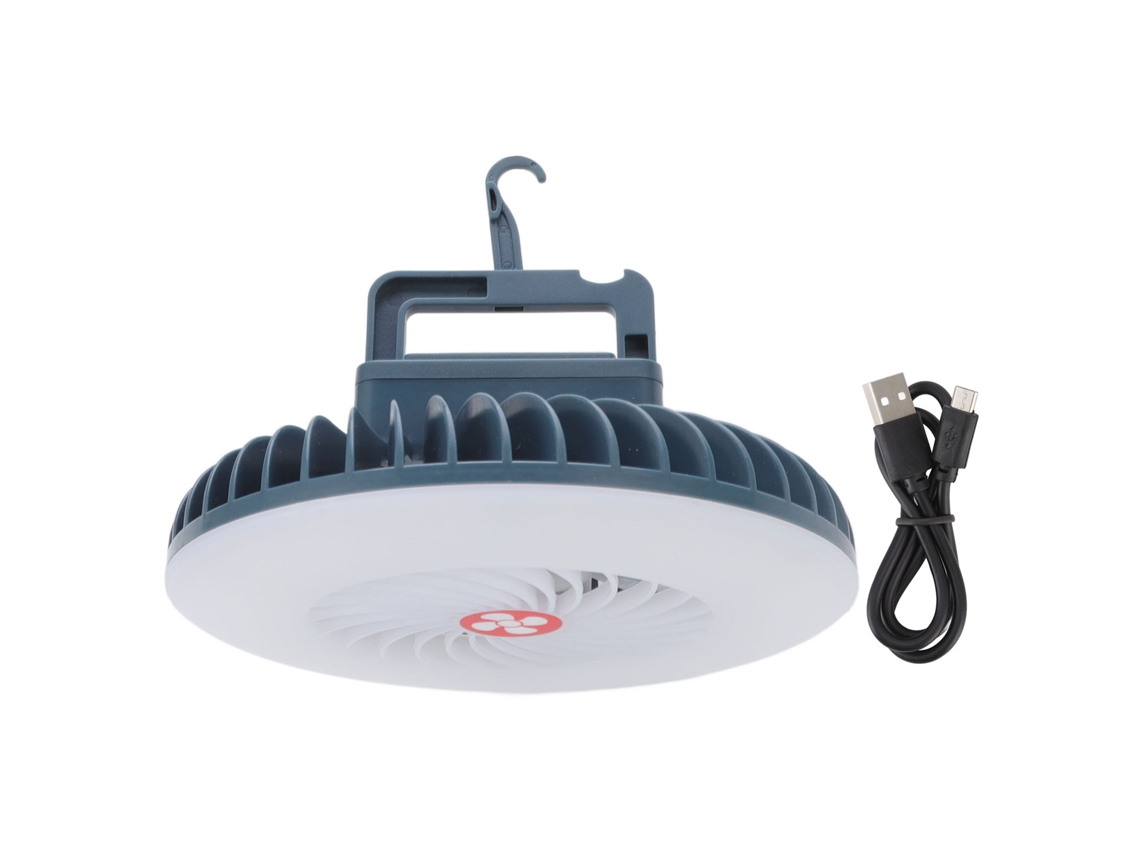 Venteador Camping Portátil Led com Gancho Magnético Usb