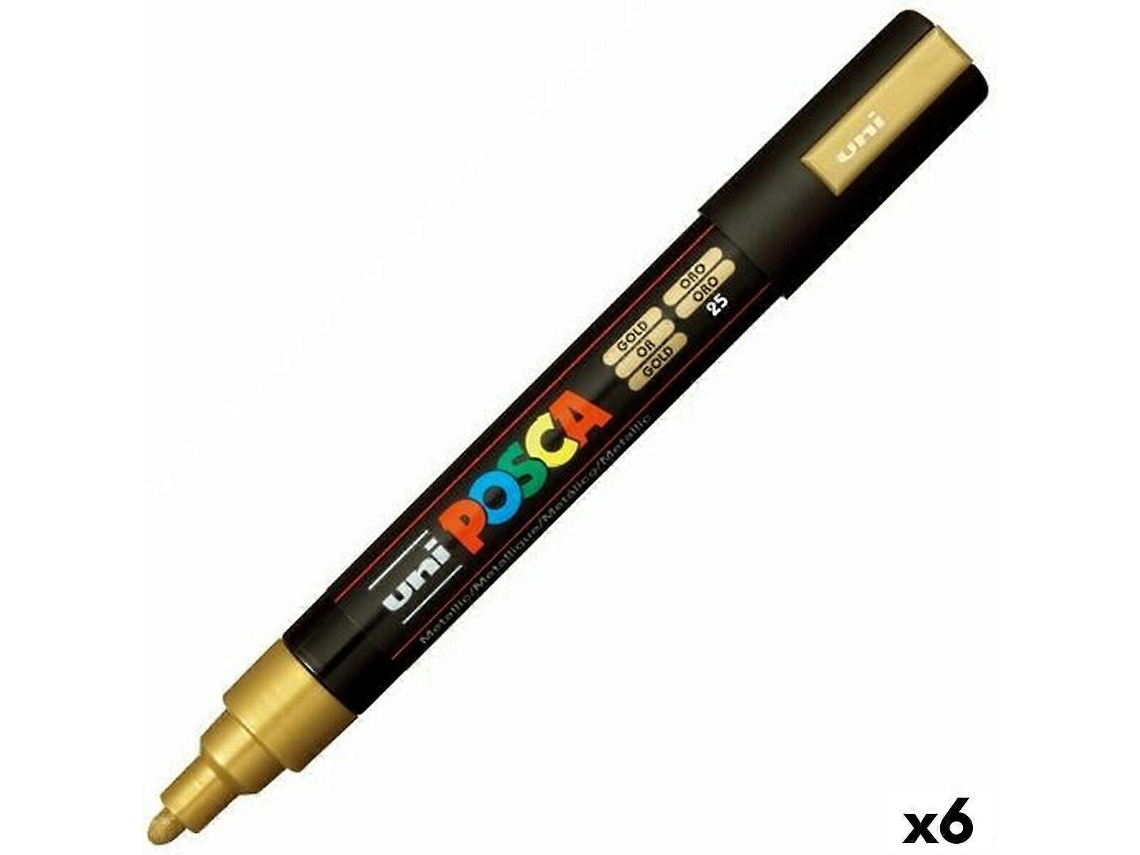 Marcadores Posca Pc 5m Gold Olysi Shop (6 Unidades)