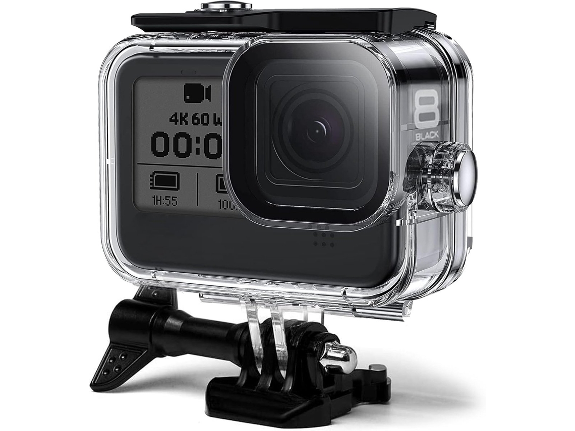 Caixa Estanque Para Gopro Hero 8, Preta, Mergulho Até 60 Metros, Com Acessórios De Montagem Inclusos. Câmera Ação 8.-aquaforge