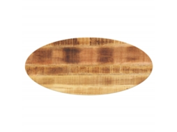 Vidaxl Tampo De Mesa Oval 100x40x2,5 Cm Madeira De Mangueira Maciça