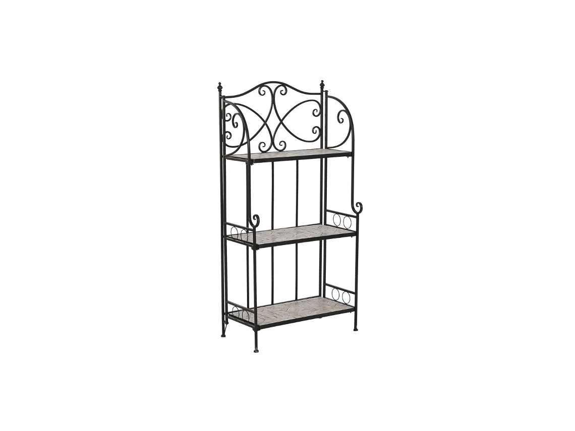 Estantes Home Esprit Preto Multicolor Cerâmica Forja 3 Prateleiras 54 X 29 X 121 Cm 58 X 31,5 X 117 Cm