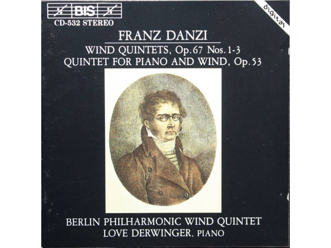 CD Franz Danzi, Berlin Philharmonic Wind Quintet, Love Derwinger - Wind Quintets 1 & 2 (1CDs)