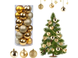 bolas de Natal, 24 unidades, Plástico Inquebrável | S/MARCA