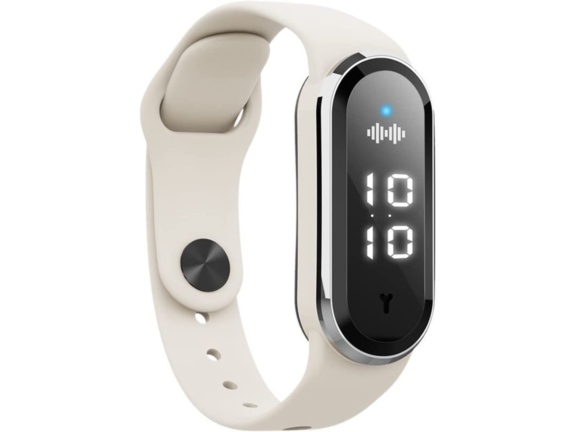 Pulseira Repelente de Mosquitos Ultrassônica Reutilizável com Relógio, Contador de Passos e Medição de Temperatura