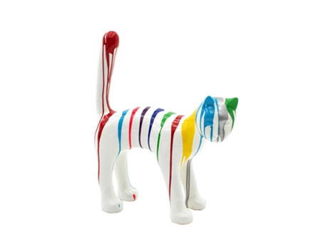 Figura Decorativa Tamanho Do Gato L Polyaresine Bastet 62X25X76 Cm Multicolor
