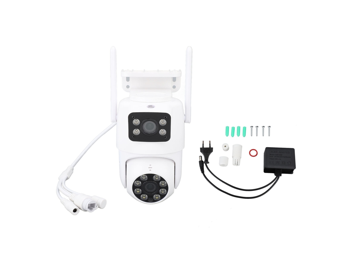 2026 câmara de Segurança Ptz de Doble Lente com Wifi para Exterior, Câmara de Vigilância Pan Tilt