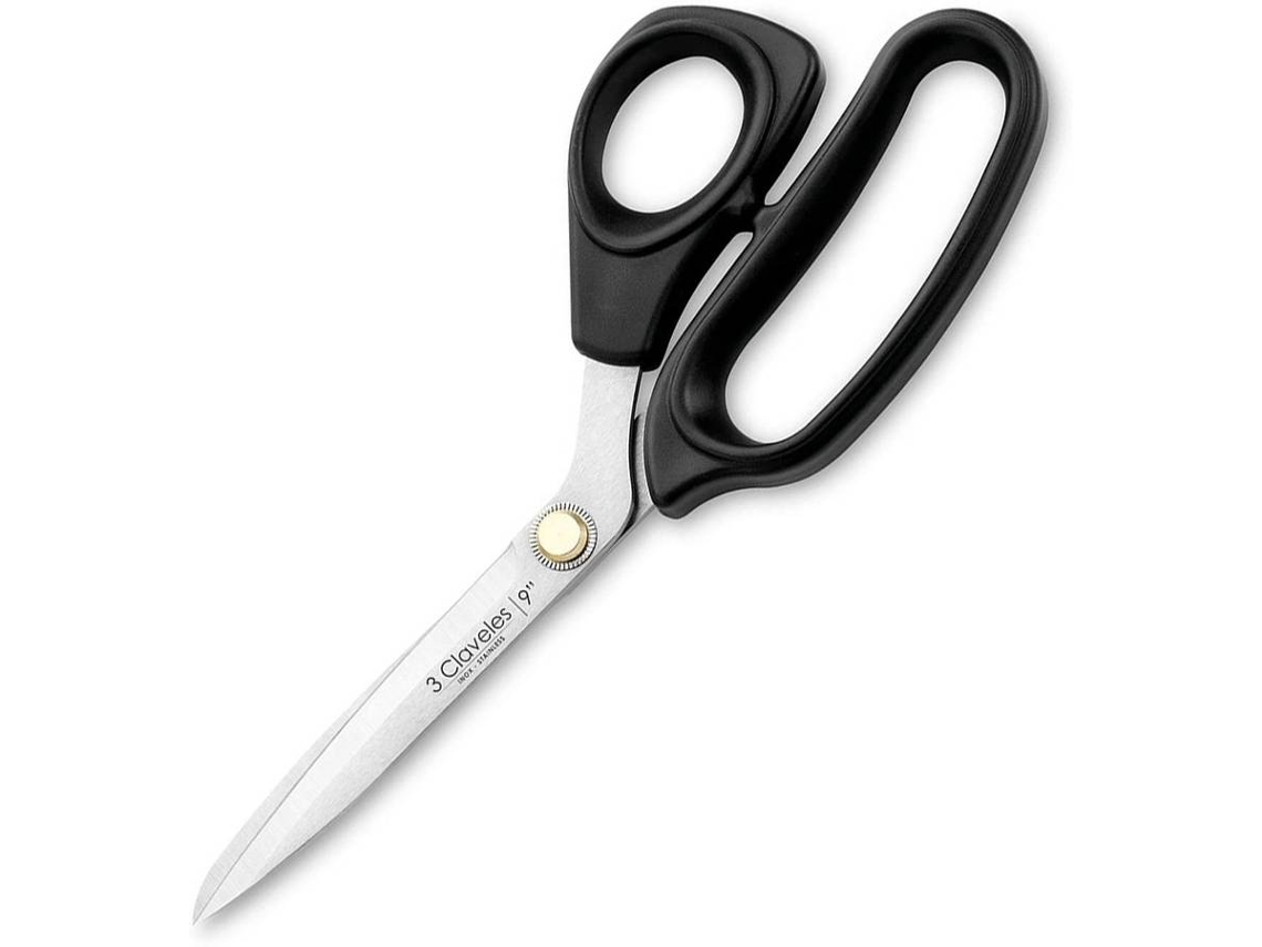 Tesoura 3 CLAVELES Sastre (23 cm - Aço Inoxidável - Preto)