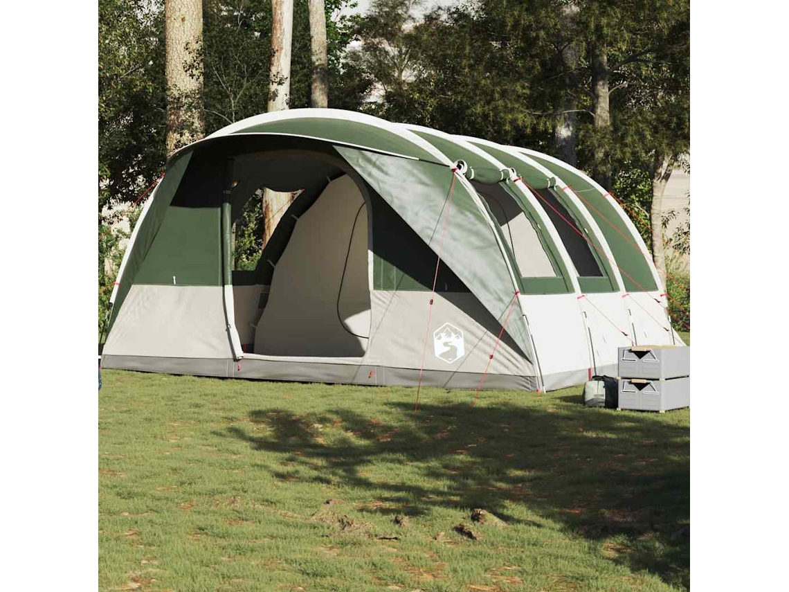 Vidaxl Tenda De Campismo Túnel Para 5 Pessoas Impermeável Verde