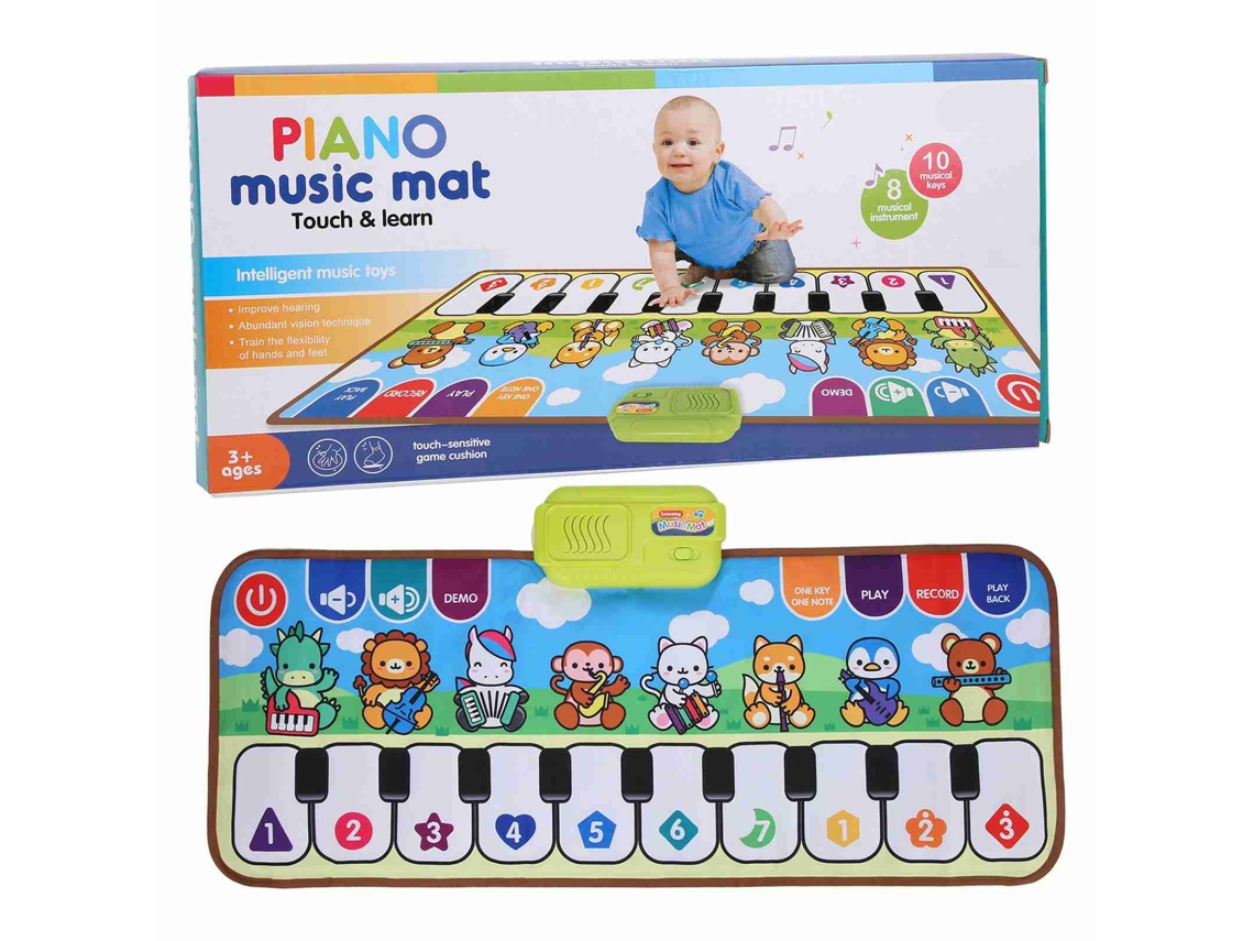 Ats tapete de Piano Eletrônico para Crianças Alfombra de Brincadeira Musical Educatsiva Instrumento Infantil Brinquedo Bebê