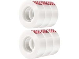 Pacote com 6 Fitas Adesivas Invisíveis Dww basics, 1,9 Cm X 25,4 M GOKOCO