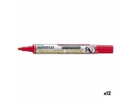 Rotulador Permanente PENTEL Nlf50 Vermelho 12 Unidades