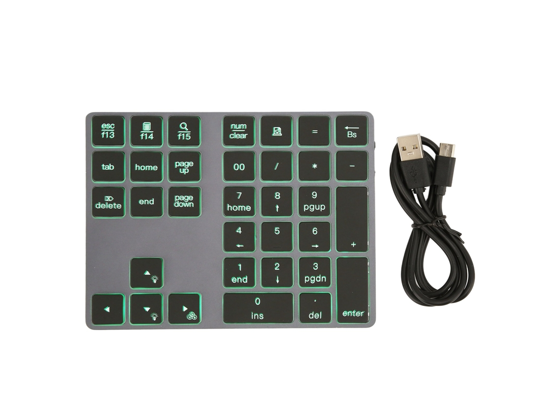 Baoj-2026novoteclado Numérico Sem Fio Com Iluminação Para Laptop
