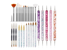 31pcs Set De Pincéis Para Unhas Para Mulher, Pincéis Leves E Precisos Para Design De Unhas Artístico
