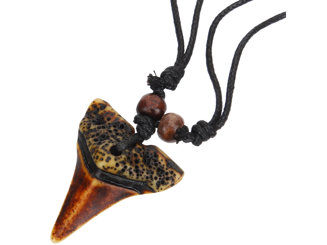 Colar vintage com pingente de dente de tubarão para homens, colar personalizado para homens
