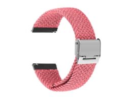 Bracelete Entrançada Solo loop Ajustável para Haylou GS Rosa