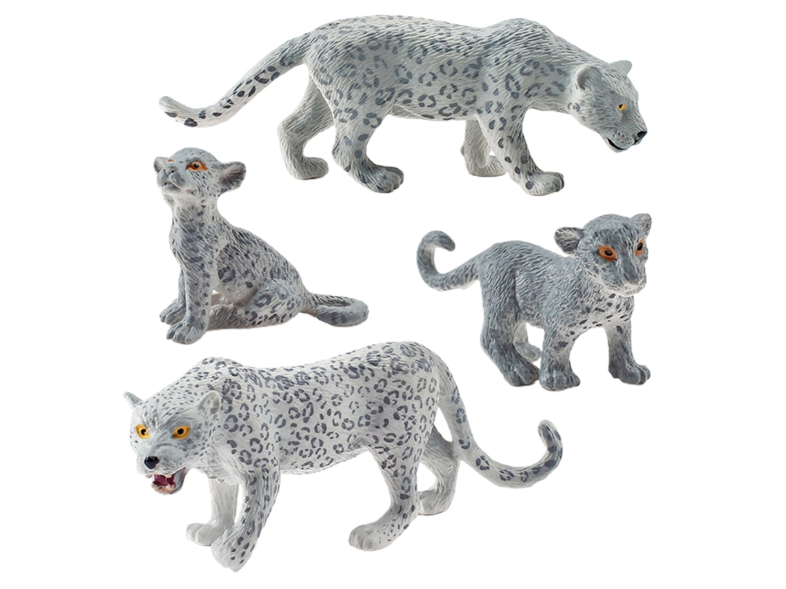 Figurinhas De Leopardo Das Neves Coleção E Decoração