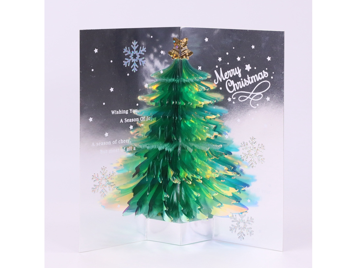 Dois Cartões De Natal 3d Com Glitter Aquaforge