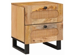 Vidaxl Armário De Cabeceira Com Gaveta Natural 40 X 33 X 46 Cm