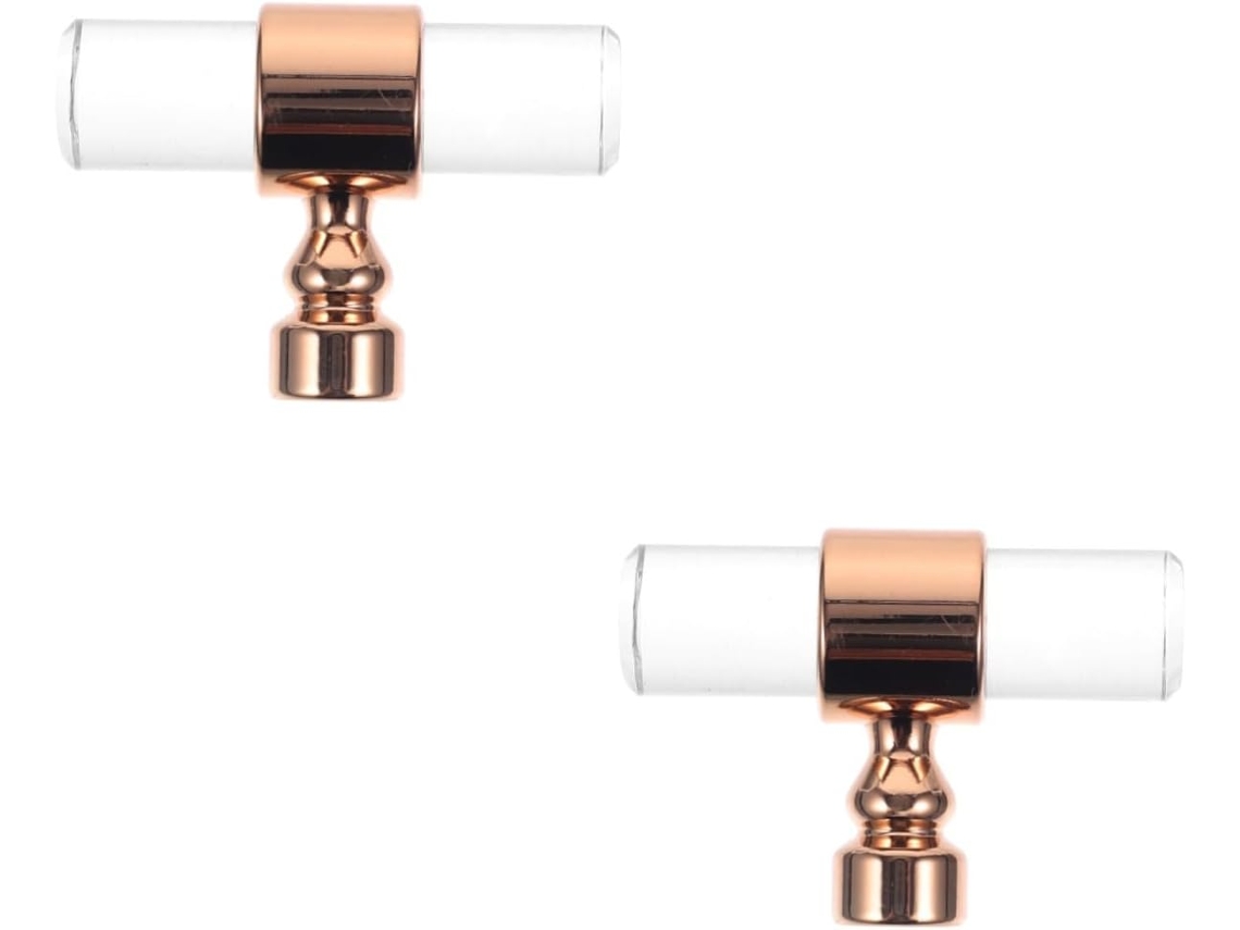 Hemoton Conjunto De 2-puxadores Acrílicos Moldados Para Armários, Guarda Roupas E Closets Design Moderno Para Móveis