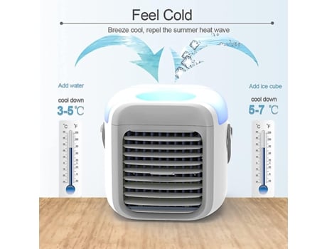 Damai Ar Condicionado Portátil Pequeno Ventilador de Refrigeração de Água Mini Cooler Cinza