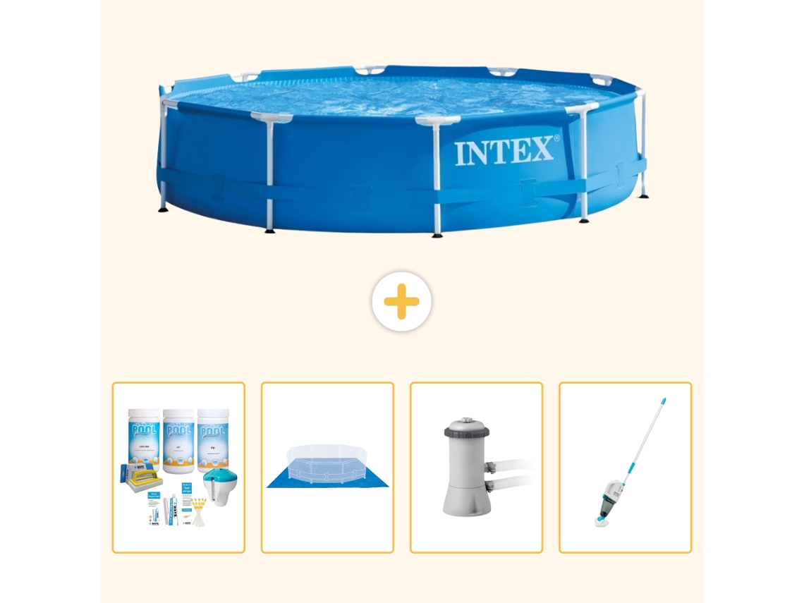 Intex Piscina Com Estrutura Redonda - 366x76 Cm - 5-peças S21009