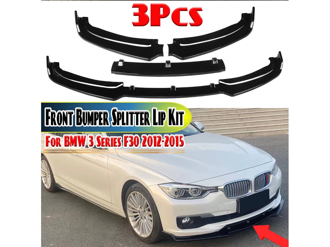 Spoiler divisor Dianteiro Inferior pára-choque branco brilhante para Bmw Série 3 F30 2012-15