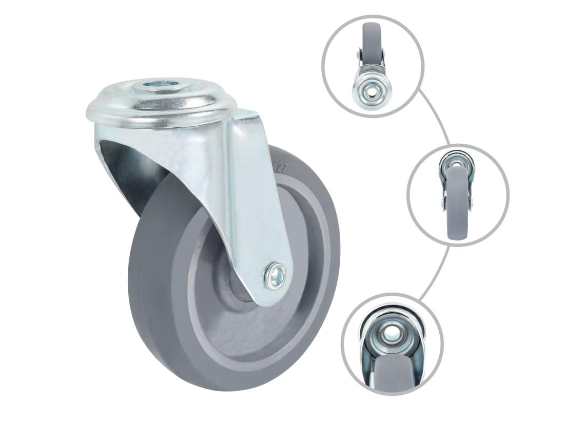 12 Pcs Rodas Giratórias com Orifício para Parafuso 100 Mm MAISON EXCLUSIVE
