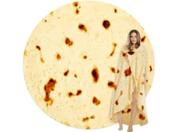 Manta Gigante Dupla Face Syjym em Formato de Tortilla/burrito Feita com Tecido Inovador Ideal para Cama Refeiç