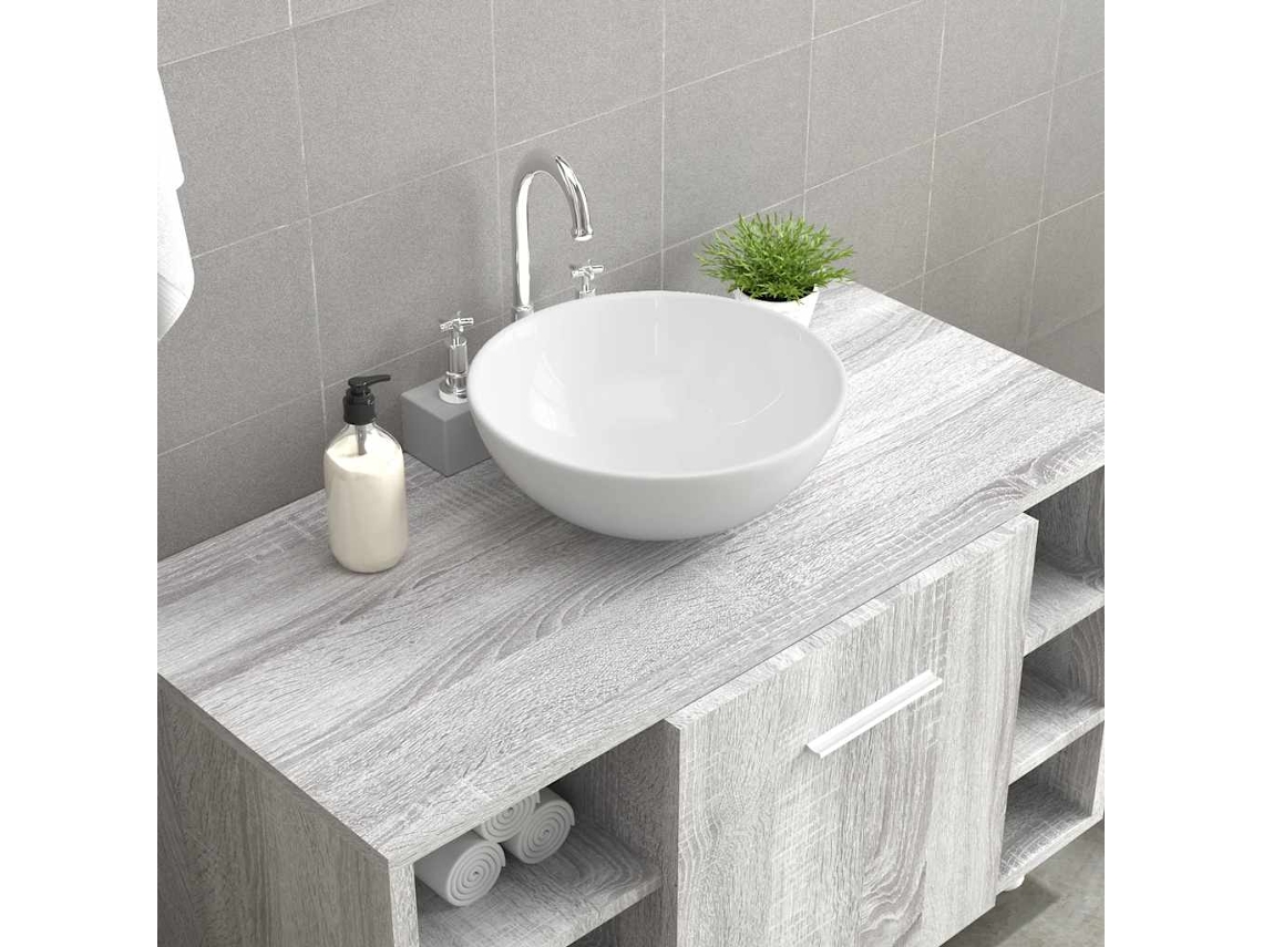Vidaxl Lavatório Branco 28x28x10 Cm Cerâmica