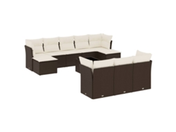 Garden Sofa Set, Garden Sofa Sets Vidaxl Marrom Rattan / Vime (n/a)