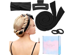 Faixa De Cabelo Modeladora Cachos Sem Calor, Ideal Para Dormir. Conjunto Ondular Cabelos Longos E Médios Usar Calor. Inclui Presil-aquaforge