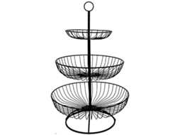 Cesta De Frutas De Metal, Cesta De Frutas De Arame De Ferro, Cesta De Armazenamento, Preta