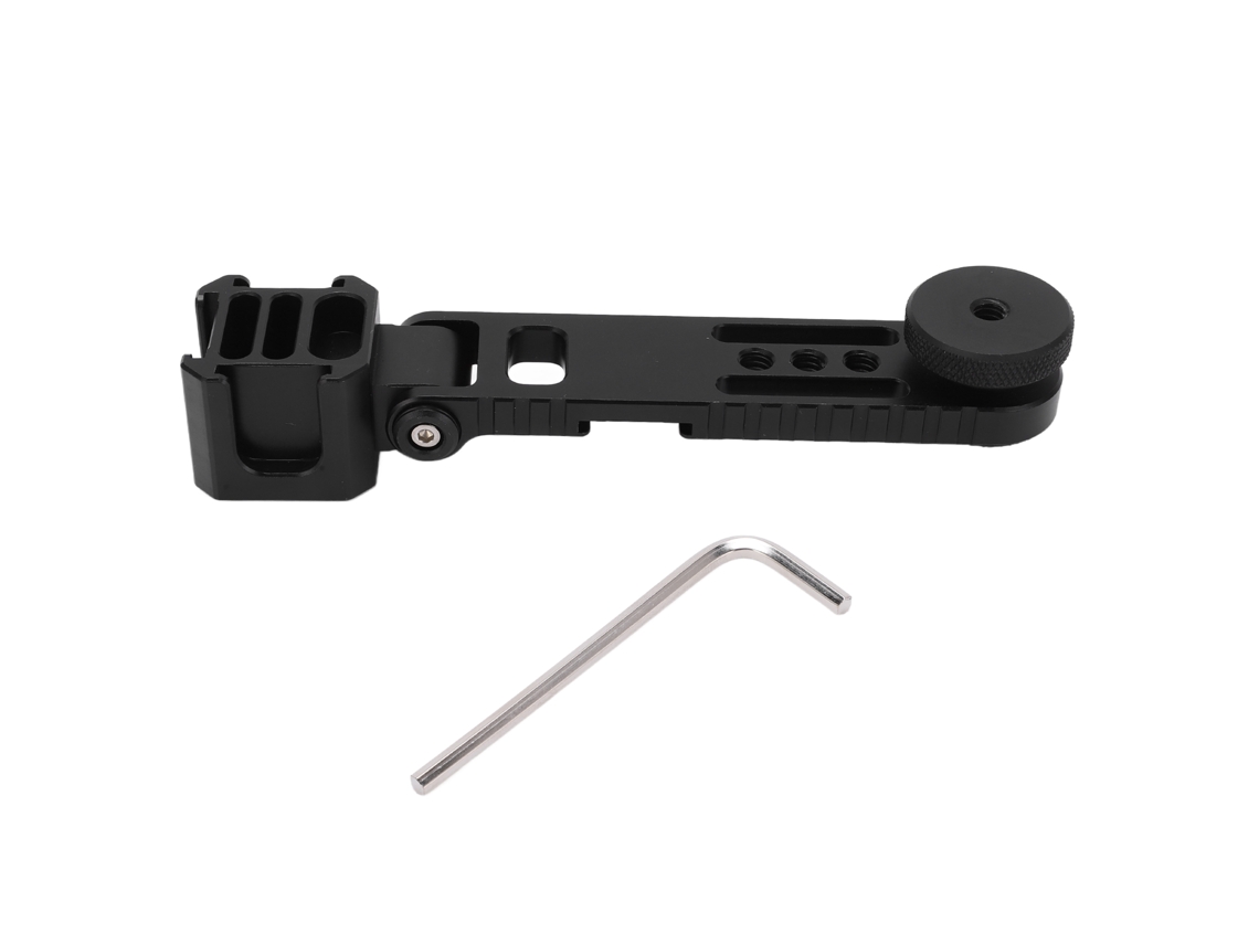 Suporte De Triple Cold Shoe Com Parafuso De 1/4 Polegada Para Microfone E Estabilizador De Câmera