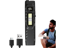 Lanterna De Clipe, Lanterna Tipo Caneta Recarregável Via Usb Iluminação Externa Com Clipe E Visor Gokoco