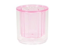Porta canetas Rotativo Transparente Diy Plástico para Canetas, Lápis, Pincéis de Maquiagem Rosa | S/MARCA