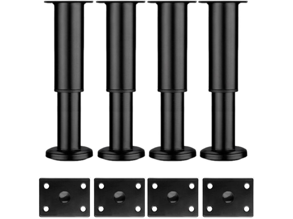 Pés Para Móveis, 4 Peças, Em Metal, 30 Cm, Ajustáveis, Para Sofás, Camas, Armários